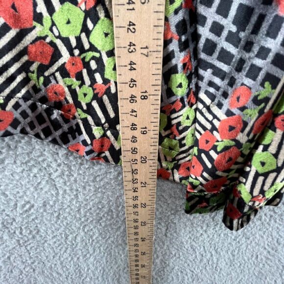 Anthropologie Abstract Floral Velvet Wrap Blazer Size 0 - Picture 9 of 15